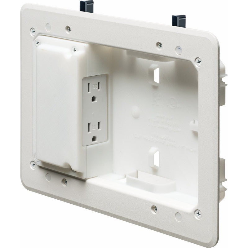 Arlington TVL508-1 Low Profile TV Box for Shallow Walls, 8-inch x 5-inch Box, 1/2-inch or 5/8-Inch Drywall, 1-Pack