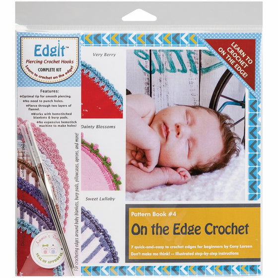 Ammees Babies Edgit Piercing Crochet Hook & Book Set-On The Edge Crochet