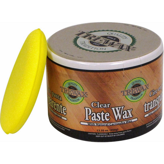 Trewax Paste Wax Clear, Pack of 2, 12.35-Ounce