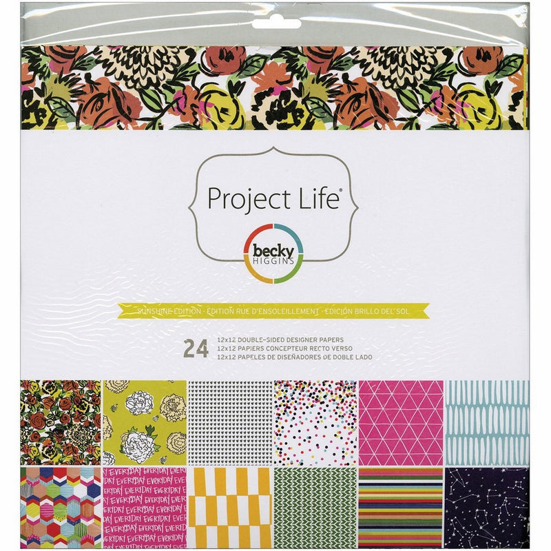 12x12 Project Life Designer Paper - Sunshine Edition