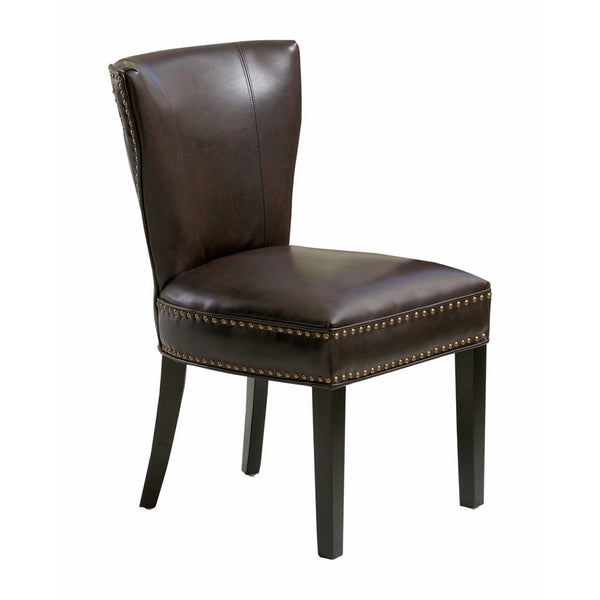 Best-selling Jackie Leather Accent Dining Chair, Brown