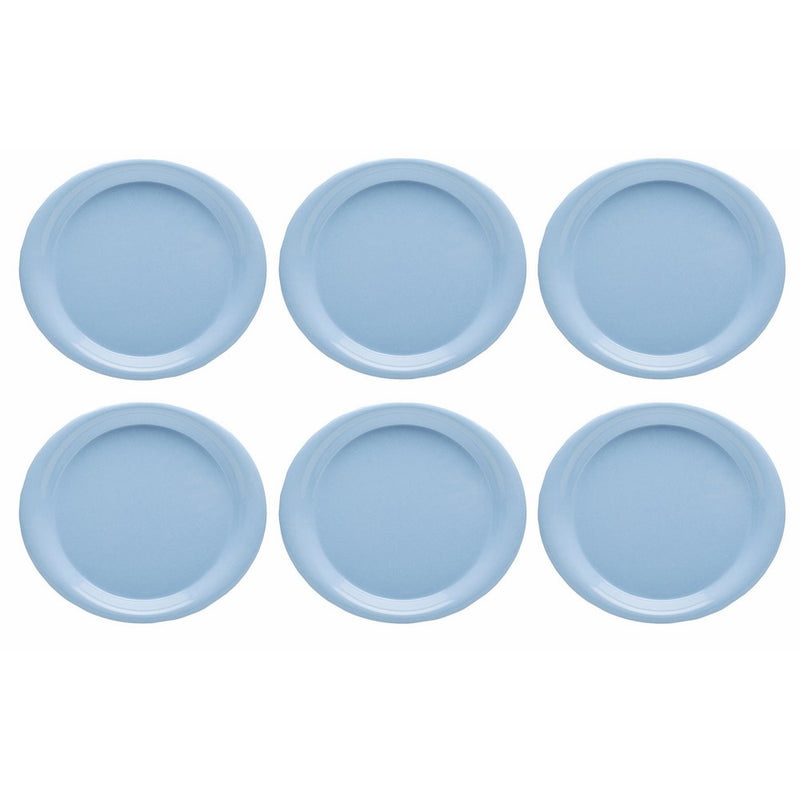 Zak Designs Zakwave 10-inch Microwavable Plate, Blue, 6 piece set
