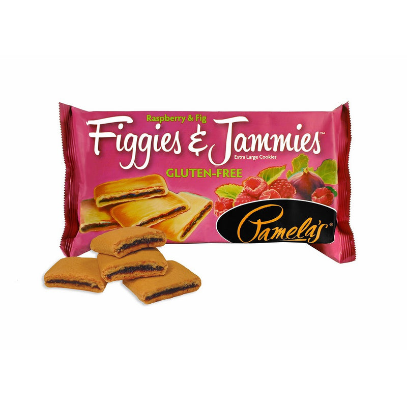 Pamela's Products Gluten Free Figgies & Jammies Cookies, Raspberry & Fig, 9 Ounce (Pack of 6)