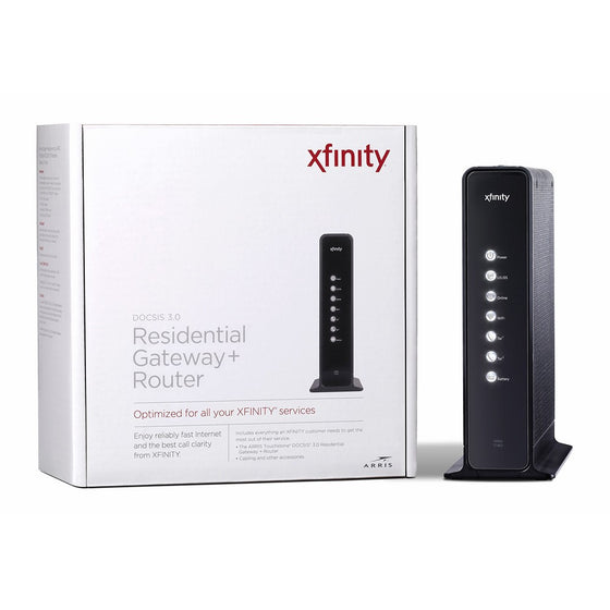 ARRIS DOCSIS 3.0 Residential Gateway with 802.11n/4 GigaPort Router/2-Voice Lines Certified with Comcast (TG862G-CT)