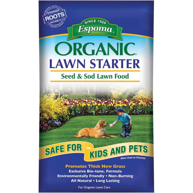 Espoma Organic Lawn Starter Seed and Sod Food Fertilizer, 36 lb