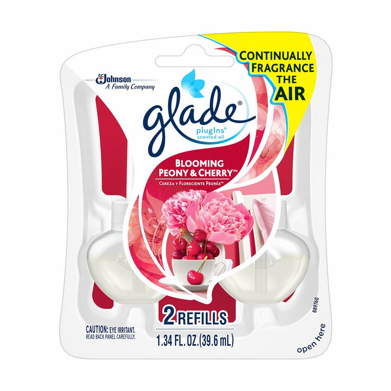 Glade PlugIns Scented Oil Air Freshener Refill, Blooming Peony & Cherry, 1.34 Fluid Ounce