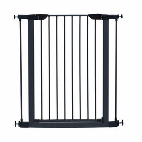 MidWest 39" High Walk-thru Steel Pet Gate, 29" - 38" Wide in Textured Graphite