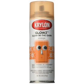 Krylon K03154007 Glowz Spray Paint, Glow-In-The-Dark Orange, 6 Ounce