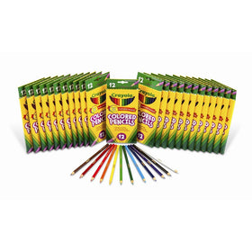 Crayola Colored Pencils 12 Each (Pack of 24), Pre-sharpened, Assorted Colors