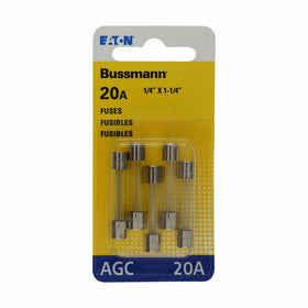 Bussmann BP/AGC-20 20 Amp Fast Acting Glass Tube Fuse