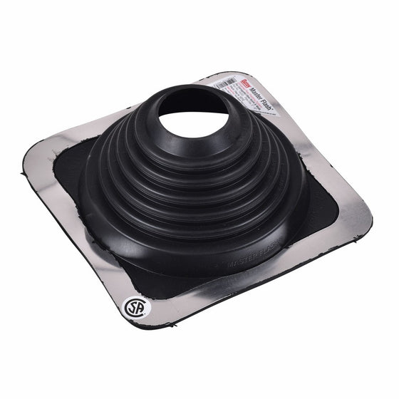 Oatey Roof flashing 14053 3"6" Master Flash 10"x10" base, designed for use with profiled roofing materials & can be installed on every type of roofing surface.