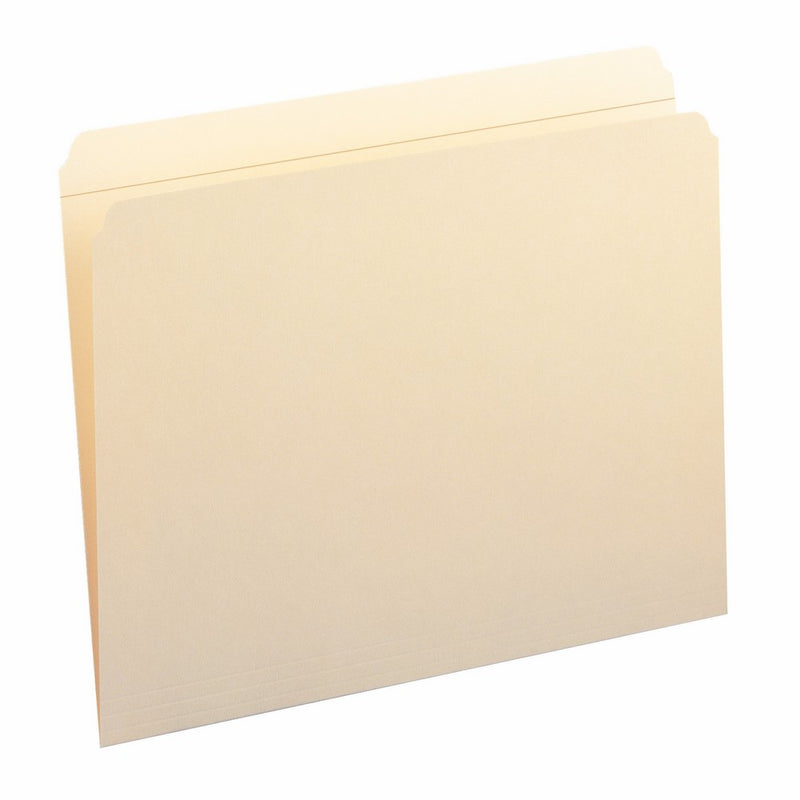 Smead File Folder, Reinforced Straight-Cut Tab, Letter Size, Manila, 100 Per Box (10310)