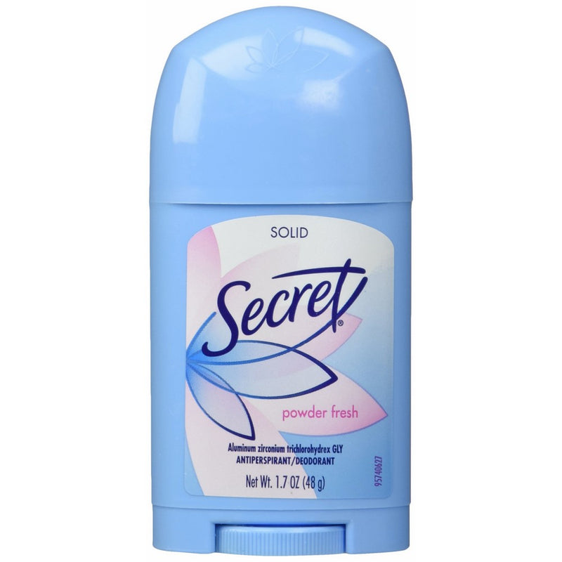 Secret Solid Antiperspirant and Deodorant Shower, Powder Fresh, 1.7 Ounce