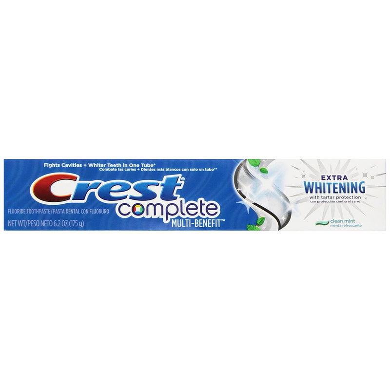 Crest Complete Multi-Benefit Extra Whitening Toothpaste, Clean Mint, 6.2 ounce