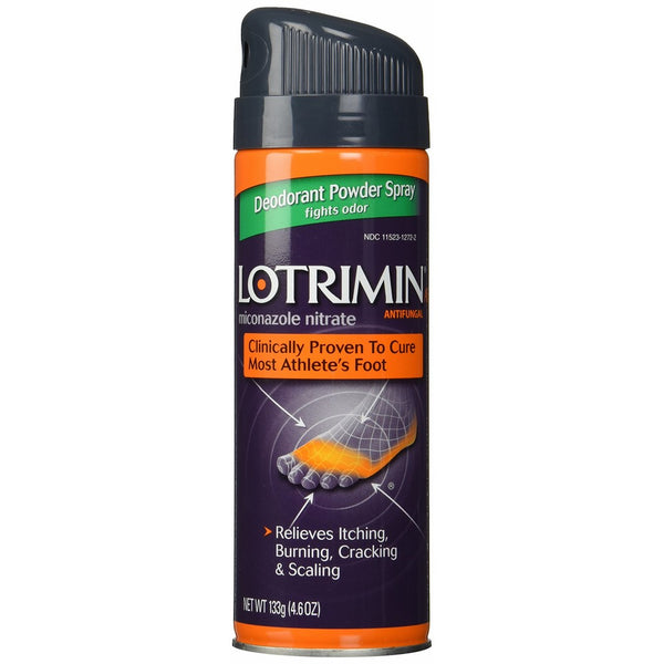 Lotrimin Af Miconazole Nitrate Deodorant Antifungal Powder Spray, 4.6 Ounce