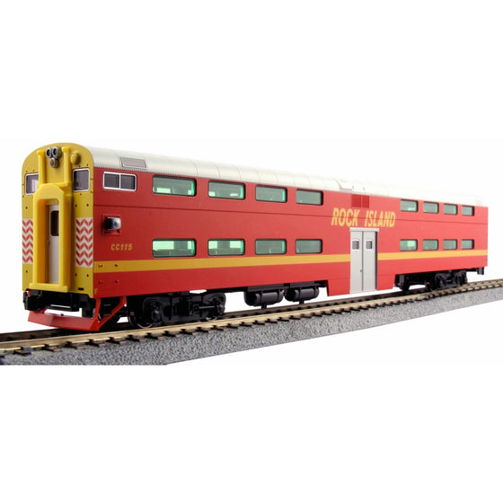 Kato USA Model Train Products Pullman Rock Island #CC115 Bi-Level 4-Window Cab Coach