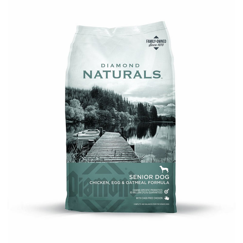 Diamond Naturals SENIOR Real Meat Recipe Natural Dry Dog Food with Real Cage Free Chicken, 35lb