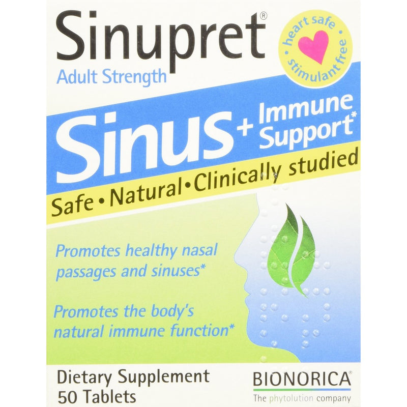 BIONORICA Adult Strength Sinupret Sinus Immune Support 50 Tabs