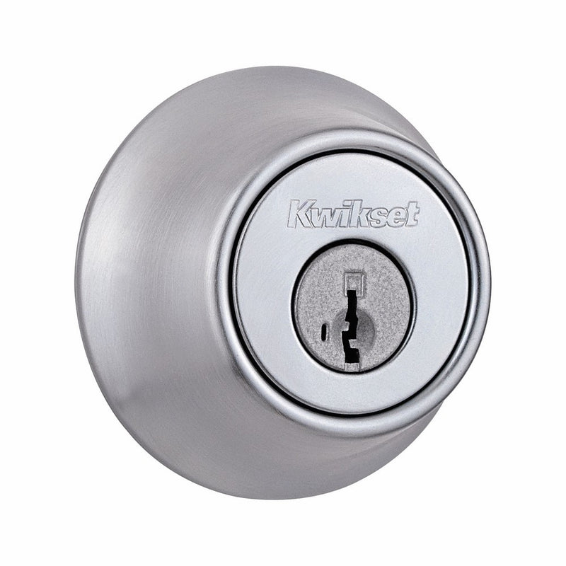 Kwikset 660 Single Cylinder Deadbolt featuring SmartKey in Satin Chrome