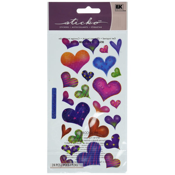 Sticko Classic Stickers-Sparkle Hearts