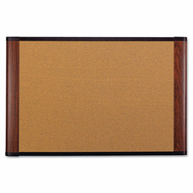 3M Cork Board, 72 x 48-Inches, Widescreen Mahogany-Finish Frame