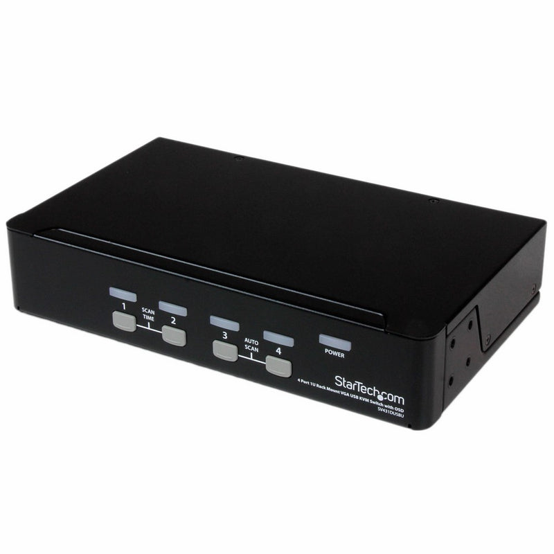 StarTech.com SV431DUSBU 4 Port 1U Rack Mount USB KVM Switch with OSD