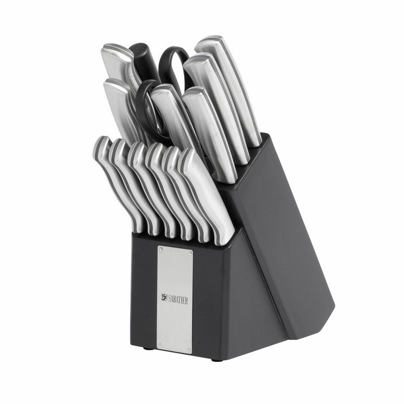 Sabatier 15-Piece Stamped Stainless Steel Knife Block Set