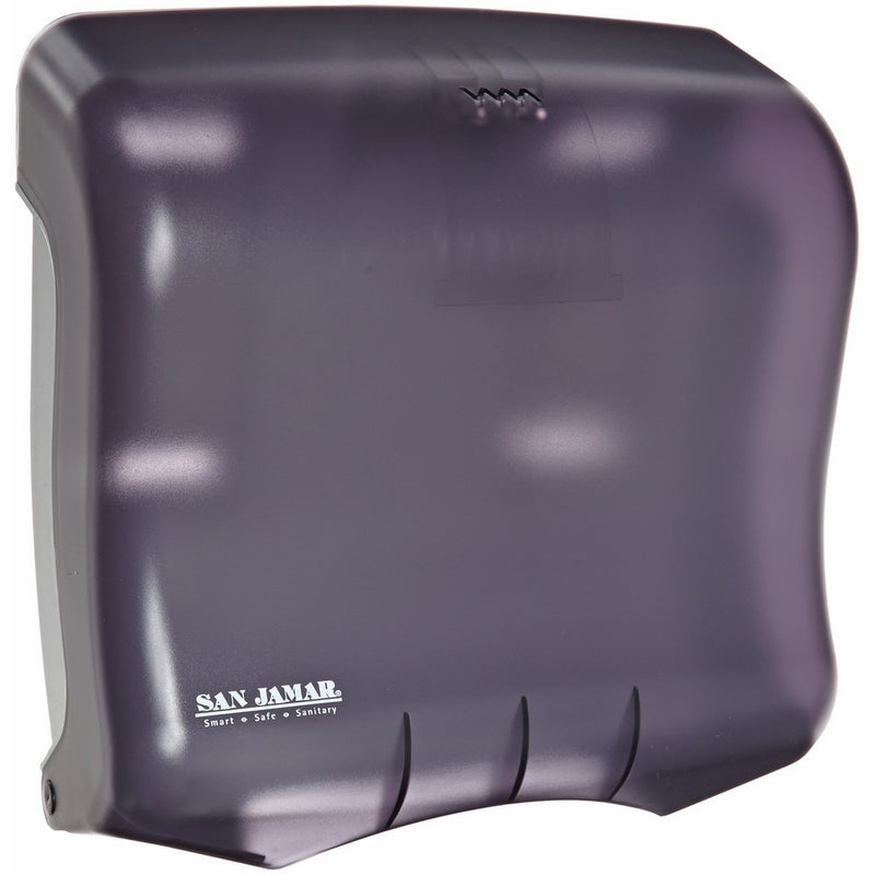 San Jamar T1750 Ultrafold Towel Dispenser, Fits 400 Multifold/240 C-Fold Towels, 11-1/2" Width x 11-1/2" Height x 6" Depth, Black Pearl