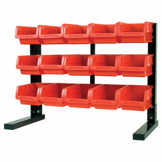 Performance Tool W5186 15-Bin Table Top Storage Rack