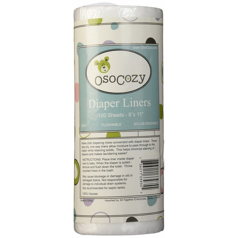 OsoCozy Flushable Diaper Liners - Make Cloth Diapering Convenient With Easy, Quick, Cloth Diaper Liners - Super Soft and Gentle on Baby's Skin