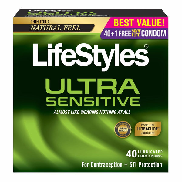 LifeStyles Ultra Sensitive Condoms, 40ct