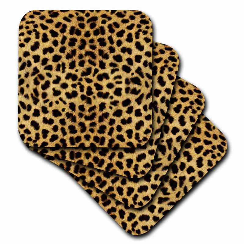 Janna Salak Designs Cheetah Animal Print Coaster, Soft, Set of 4