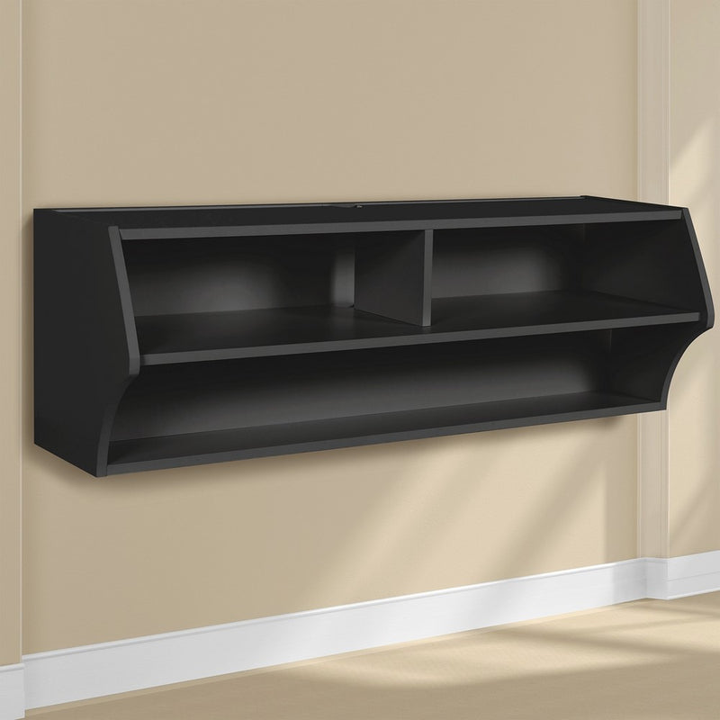 Prepac Black Altus Wall Mounted Audio/Video Console