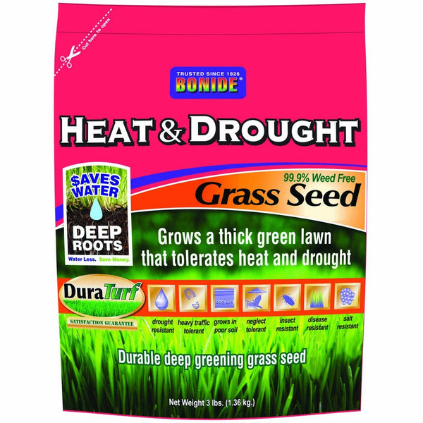 Bonide 60251 Heat and Drought Grass Seed, 3-Pound