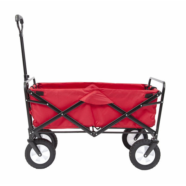 Mac Sports Collapsible Folding Outdoor Utility Wagon, Red