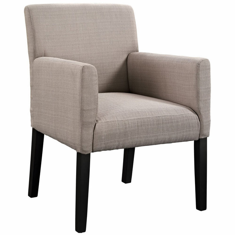 Modway Chloe Fabric Upholstered Armchair in Beige