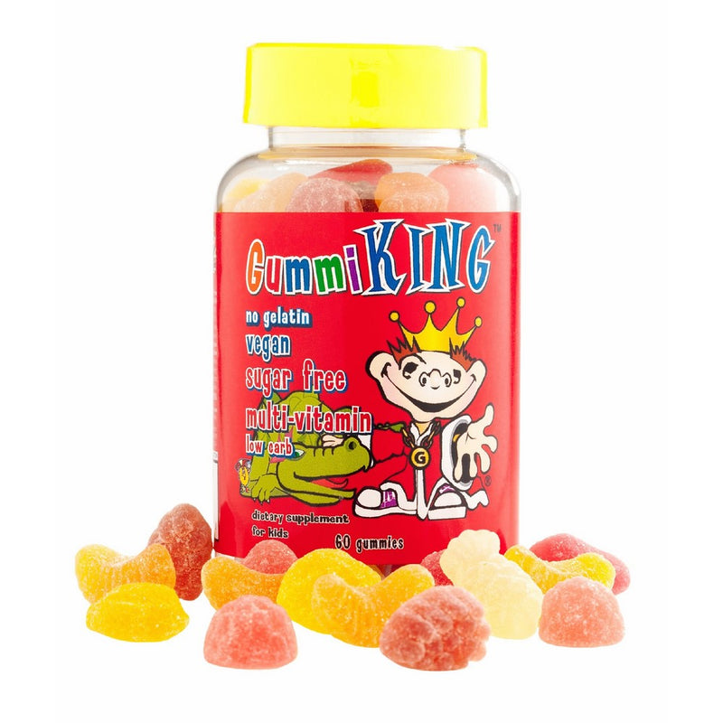 Gummi King Sugar-Free Multivitamin Supplement, Strawberry/Lemon/Orange/Grape/Cherry/Grapefruit, 60 Count