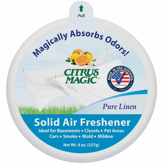 Citrus Magic Solid Air Freshener Pure Linen, Pack 6, 8-Ounces Each