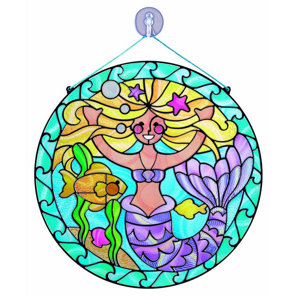 Melissa & Doug Stained Glass Made Easy Activity Kit: Mermaids - 140 Stickers