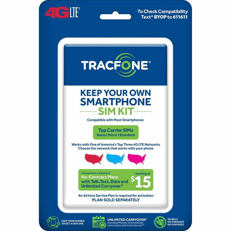 TracFone Keep Your Own Phone SIM Activation Kit (Triple Punch)