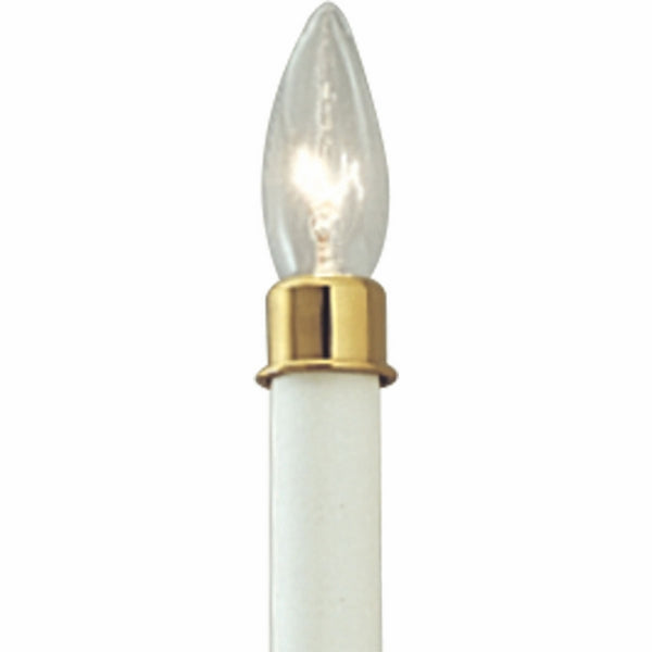 Progress Lighting P8788-10 Optional Polished Solid Brass Candle-Cap Accessory, Polished Brass