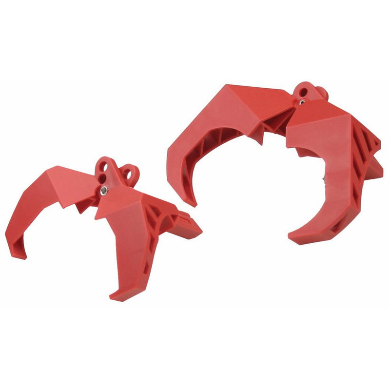 Accuform Signs KDD442 STOPOUT Ball Valve Lockout, Fits Ball Valve 3/8" to 1-1/4", Hinged Plastic Gull-Wing Housing, Red