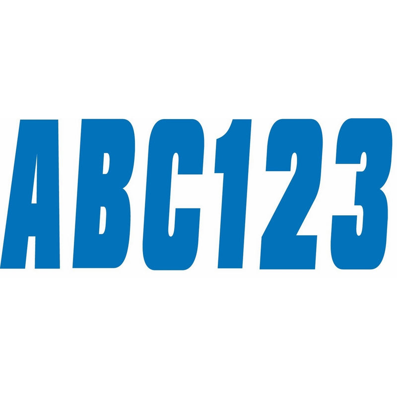 Hardline Products Series 350 Factory Matched 3-Inch Boat & PWC Registration Number Kit, Solid Blue
