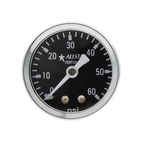 Allstar Performance ALL80214 0-60 PSI 1-1/2" Dry Type Shockproof Pressure Gauge