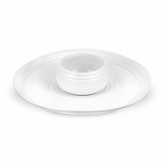 Portmeirion Sophie Conran White 2-Piece Chip and Dip