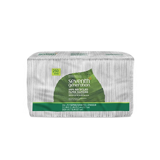 Seventh Generation White Lunch Napkin, 1-ply, 250 ct