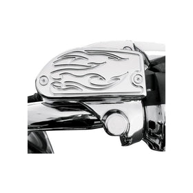 Baron Custom Accessories Master Cylinder Cover - Flame - Chrome BA-7681-03