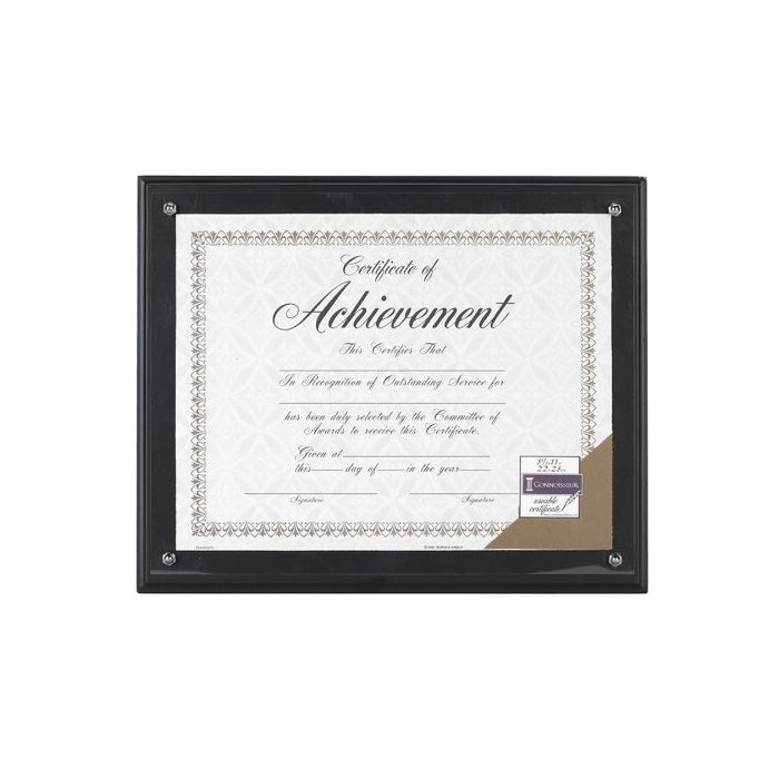 DAX Award Plaque, Wood/Acrylic Frame, Fits Up To 8.5 x 11 Inches, Black (N15908NT)