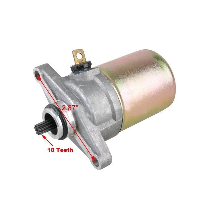 10 Teeth Electric Starter Motor for GY6 50cc Scooter Moped Parts