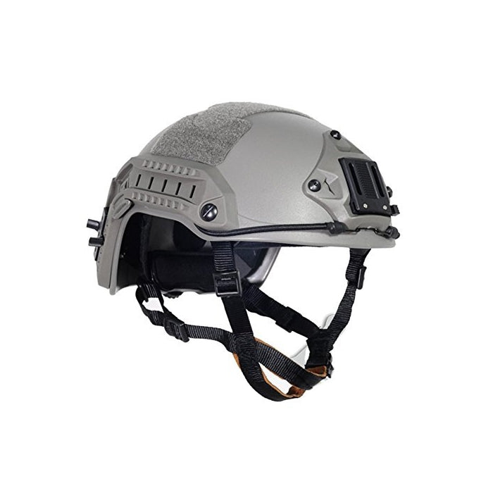 Lancer Tactical LARGE - X-LARGE Industrial ABS Plastic Constructed Maritime Helmet Adjustable Crown with 20mm Side Rail Adapter Velcro padding NVG Shroud Bungee Retention (FOLIAGE GREEN)